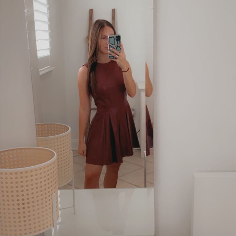 Red Leather Dress